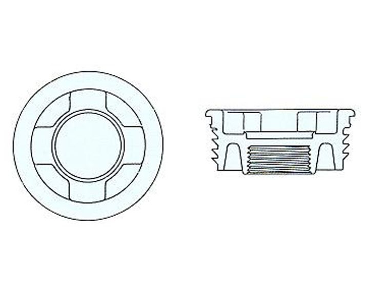 2” PP Stopfen Grobgewinde mit 3/4” Microporus-Stopfen